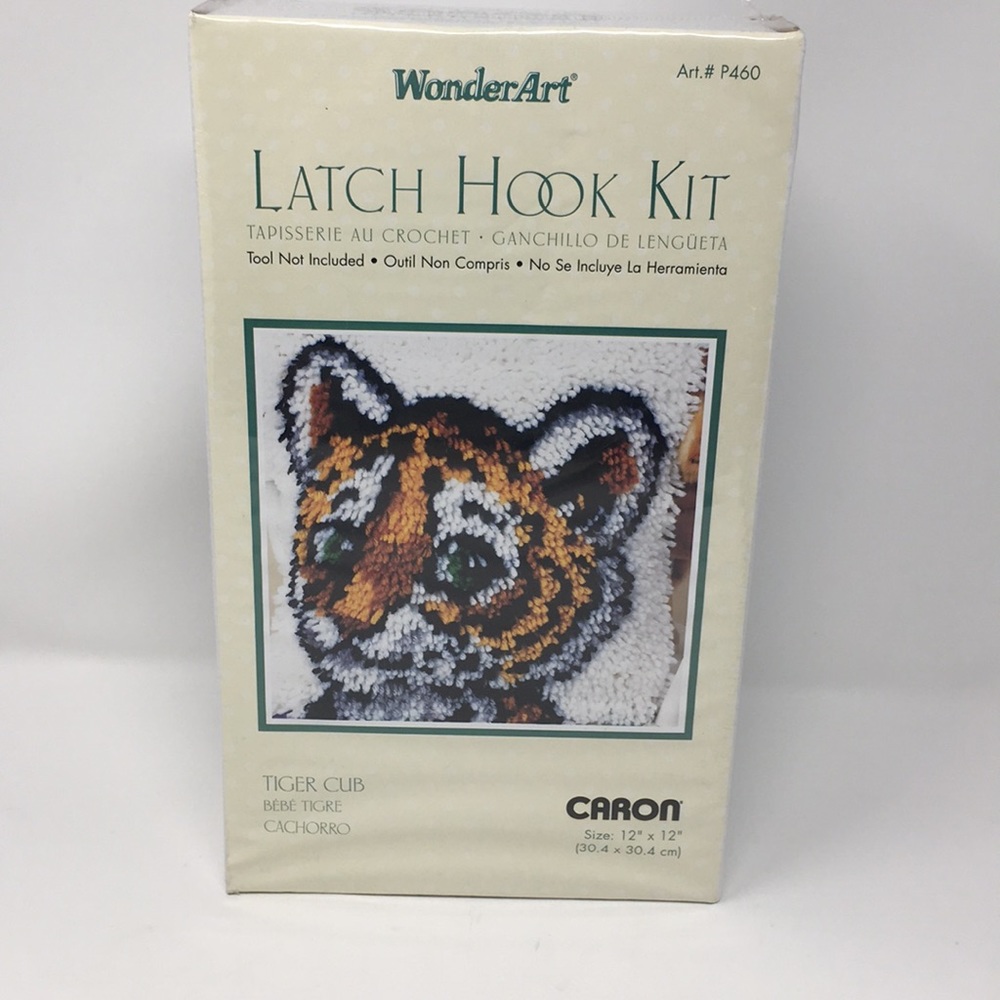 NEW WonderArt Latch Hook Kit Tiger Cub